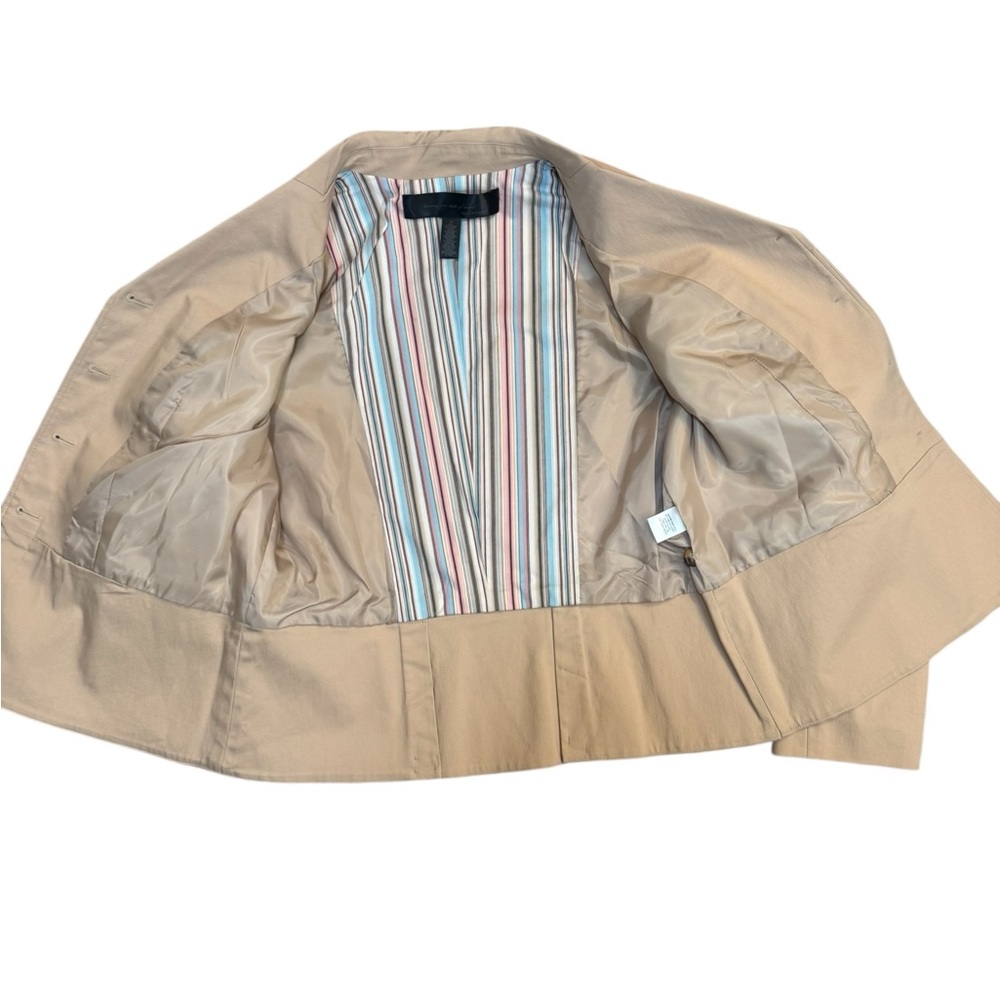Apostrophe Tan Utility Jacket Women’s Size M Button Front Cotton Blend - Picture 7 of 10